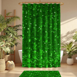 Red sparkling glitter pattern duschvorhang