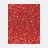 Red sparkling glitter pattern fleecedecke (Vorderseite)
