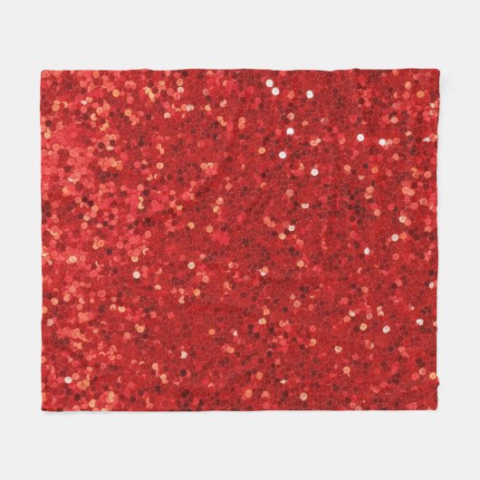 Red sparkling glitter pattern fleecedecke (Vorderseite (Horizontal))