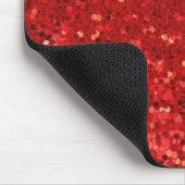 Red sparkling glitter pattern mousepad (Ecke)