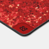 Red sparkling glitter pattern schreibtischunterlage (Ecke)