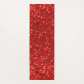 Red sparkling glitter pattern yogamatte (Rückseite)