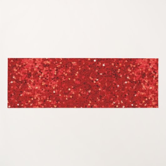 Red sparkling glitter pattern yogamatte (Vorderseite (Horizontal))