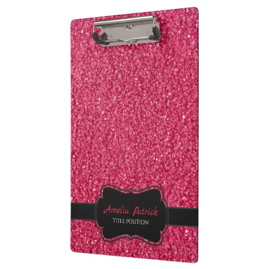 Red Sparkling Glitzer Klemmbrett (Links)