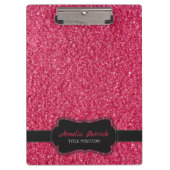 Red Sparkling Glitzer Klemmbrett (Vorderseite)