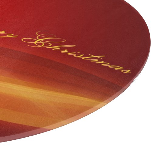 Red Sparkling Golden Christmas Tree Schneidebrett (Ecke)