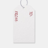 Red Sparkling Holiday Geschenktasten Geschenkanhänger (Rückseite)