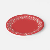 Red Sparkling Lights Weihnachten Pappteller (Schrägansicht)