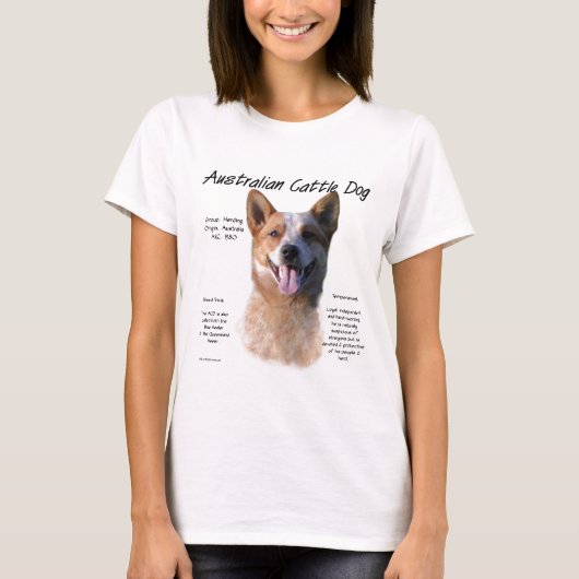 Red Speckle Australian Cattle Dog History T-Shirt (Vorderseite)