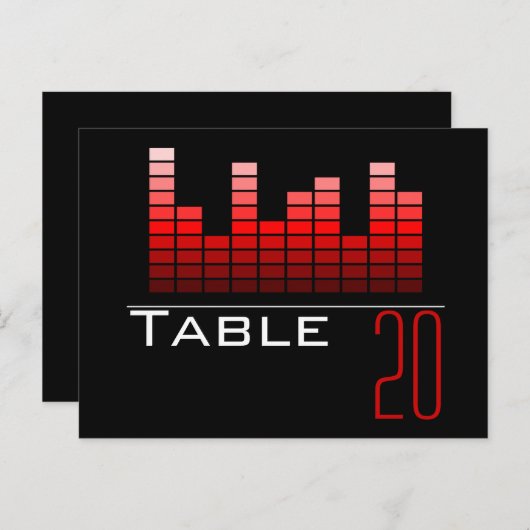 Red Spectrum Analyzer Tischnummer Postcard (Vorne/Hinten)