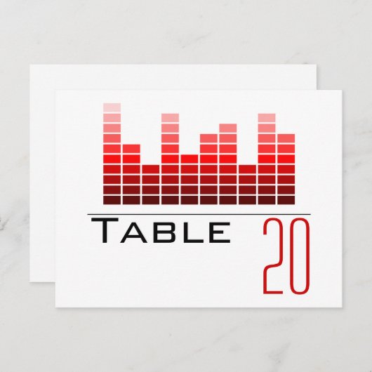 Red Spectrum Analyzer Tischnummer Postcard (Vorne/Hinten)