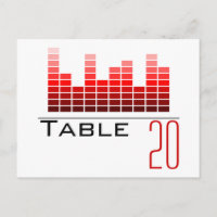 Red Spectrum Analyzer Tischnummer Postcard