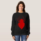 Red Spider Cobweb Spiders Web Arachnophile Insekte Sweatshirt (Vorne ganz)