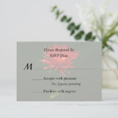 Red Spider Mum RSVP Karte (Stehend Vorderseite)