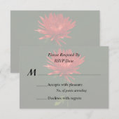 Red Spider Mum RSVP Karte (Vorne/Hinten)