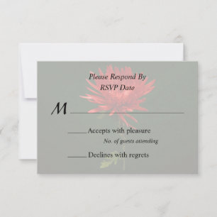 Red Spider Mum RSVP Karte