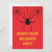Red Spider Spooky Halloween Party Invitation (Vorderseite)
