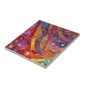 Red Spiritual Abstrakt Flow Mosaik Fliese (Seite)