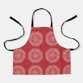 Red spiritual Indian mandala pattern Schürze (Vorderseite)