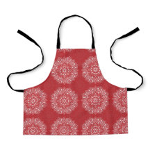 Red spiritual Indian mandala pattern