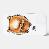 Red Spitz Says Hi Case-Mate iPhone Hülle (Rückseite (Horizontal))