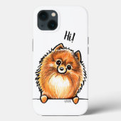 Red Spitz Says Hi Case-Mate iPhone Hülle (Rückseite)