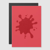 Red Splash on Tomato Red Magnetic Invite (Custom) Magneteinladung (Vorne/Hinten)