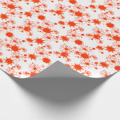 Red Splash Wrapping Paper Geschenkpapier (Ecke)