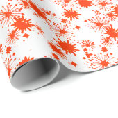 Red Splash Wrapping Paper Geschenkpapier (Rolleneckpunkt)