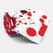 Red Splatter Fun Krawatte (Gerollt)