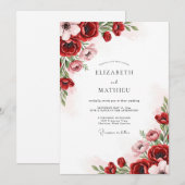 Red Splendid Spring Wedding Einladung (Vorne/Hinten)