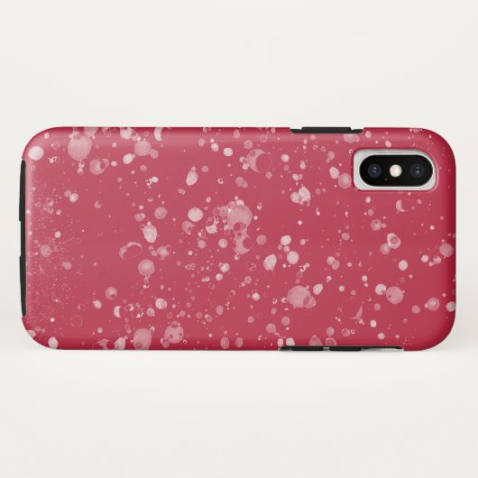 Red Splotchy Chaos Case-Mate iPhone Hülle (Rückseite (Horizontal))