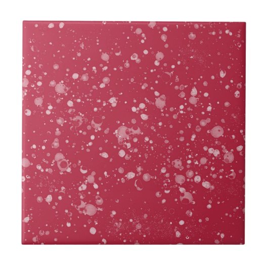 Red Splotchy Chaos Fliese (Vorderseite)