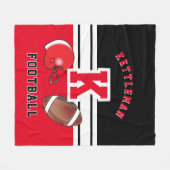 🏈 Red Sport Letter Fleecedecke (Vorderseite (Horizontal))
