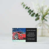 Red Sports Car | Auto Wash Bubbles Visitenkarte (Stehend Vorderseite)