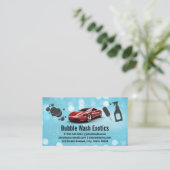 Red Sports Car Exotics | Car Wash Tools Visitenkarte (Stehend Vorderseite)