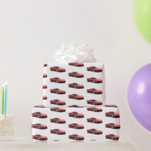Red Sports Car Geschenkpapier