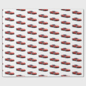 Red Sports Car Geschenkpapier (Flach)