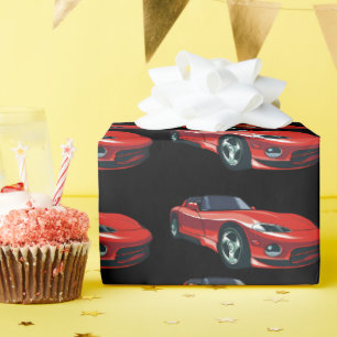 Red Sports Car Geschenkpapier
