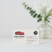 Red Sports Car | Hardware-Tools Visitenkarte (Stehend Vorderseite)