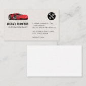 Red Sports Car | Hardware-Tools Visitenkarte (Vorne/Hinten)