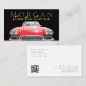 Red Sports Car, Kontaktinformationen, QR-Code, Sch Visitenkarte (Vorne/Hinten)