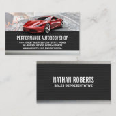 Red Sports Car | Mechanisches Auto Visitenkarte (Vorne/Hinten)