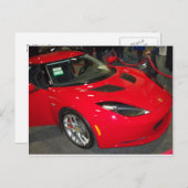Red Sports Car Postkarte (Vorne/Hinten)