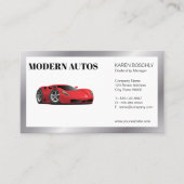 Red Sports Car Visitenkarte (Vorderseite)