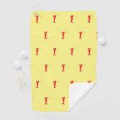 Red Sports Golfer Silhouette Golf Handtuch (Insitu)