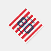 Red Sports Team Individuelle Name Number Team Game Serviette (Ecke)