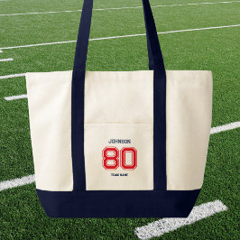 Red Sports Team Individuelle Name Player Number Te Tragetasche