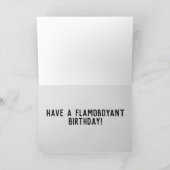 RED SPORTSCAR FLAMBOYANT GEBURTSTAGSKARTEN KARTE (Innenseite)