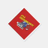 Red Sporty Football Celebration Kindergeburtstag Serviette (Ecke)